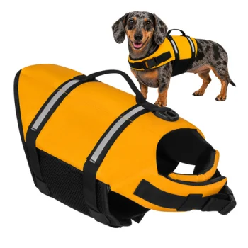 Purlov Dog Life Jacket, Size M, Yellow