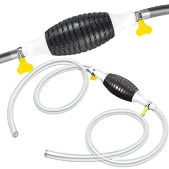Manual Siphon Pump for Fuel Water Oil with 2m Hose and Clamps