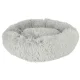 Plush Donut Calming Pet Bed for Dogs and Cats 60 cm, Light Grey