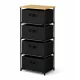 Organizer Cabinet with 4 Drawers, Wild Oak