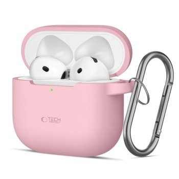 Tech-Protect Silicone Hook Case for AirPods 4, Pink