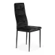 Velvet Dining Chairs Set of 4 ModernHome for Kitchen and Living Room, Black