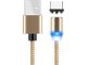 Magnetic charging cable 3-in-1 Micro USB, Type-C, Lightning, 1m, gold