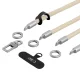 Tech-Protect C10S Crossbody Phone Lanyard (114 cm) + Wrist Strap (31 cm) - Beige Titanium