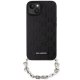 Karl Lagerfeld iPhone 14 Case Saffiano Monogram Chain, Black