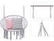 Hanging Boho Style Chair Hammock \"Stork nest\" Swing for Home and Garden, Grey