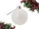 Christmas Tree Baubles, White and Silver, Unbreakable, 36 pcs Set, 6 cm