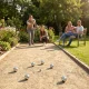 Bocce Ball Set with 8 Steel Balls, Carrying Case and Accessories for Outdoor Games