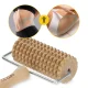 4Fizjo Large Wooden Body Massage Roller with Handle, Brown