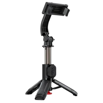 Acefast E43 Selfie Stick with Automatic Tripod and Bluetooth Remote, 63 cm, Black