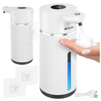 Automatic Touchless Soap Dispenser Ruhhy 420ml USB-C, white
