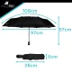 Malatec Automatic Folding Umbrella 110cm Black