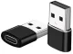 USB-A to USB-C OTG Adapter for Data Transfer and Charging, Black