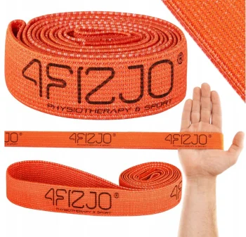 4Fizjo Power Band Fabric Resistance Band, 1-7 kg, Orange