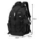 Trizand 00020534 Military Style Hiking Backpack, 25L, Black