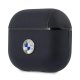 BMW BMA3SSLNA AirPods 3 cover navy Geniune Leather Silver Logo