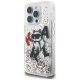 Karl Lagerfeld Liquid Glitter Choupette Logo Phone Case Cover iPhone 16 Pro Max - Clear