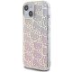 Apple iPhone 15 6.1\'\' Hello Kitty IML Gradient Electrop Crowded Kitty Head Cover Case, Pink