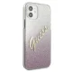 Guess iPhone 12 mini Case Glitter Gradient Script, Pink
