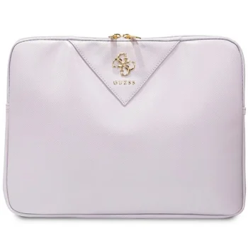 Guess 14" Laptop Sleeve ZIP Leather Triangle, Purple