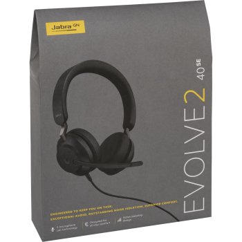 Jabra Evolve2 40 SE MS Stereo Headset, Black, USB-C