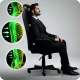 Sofotel Swivel Office Chair, Black-Brown