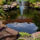 LUARO Solar Pond Fountain, Floating Garden Water Pump 16cm, Black
