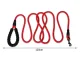 Heavy Duty Reflective Rope Dog Leash with Padded Handle, Red