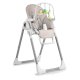Nukido Belo Convertible High Chair with Recliner and Toy Bar, Grey