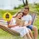 Mountain Goat Two-Person Garden Hammock with Spreader Bars 260x150 cm, Sand