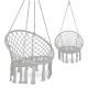 4Fizjo BOHO Hanging Garden Chair / Swing, Grey