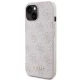 Apple iPhone 15 6.1\'\' Guess 4G Metal Gold Logo Case Cover, Pink