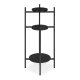 ModernHome 3 Tier Metal Plant Stand Indoor Flower Pot Holder for Living Room, black