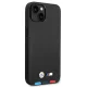 BMW iPhone 14 Plus Case Leather Stamp Tricolor, Black