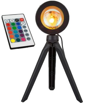 LED Sunrise Projector Lamp with Tripod, Black
