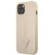 Guess Saffiano Triangle Logo Case for iPhone 13 mini, Beige