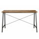 Industrial Folding Desk for Small Spaces Entryway Table, Rustic Dark Wood