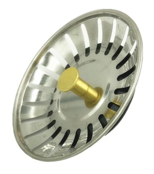 Steel Kitchen Sink Strainer Plug 77 mm, Silver