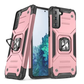 Wozinsky Ring Armor Case for Samsung Galaxy S22+ with Ring Holder, Pink