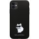 Karl Lagerfeld iPhone 11 / Xr Case Silicone Choupette Metal Pin, Black