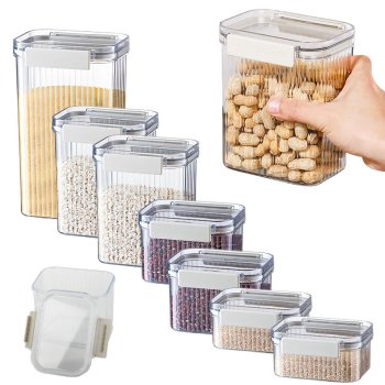 Airtight Food Storage Containers for Kitchen Pantry, Set of 7