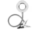 24 LED Desk Lamp with Clip, USB, White/Silver
