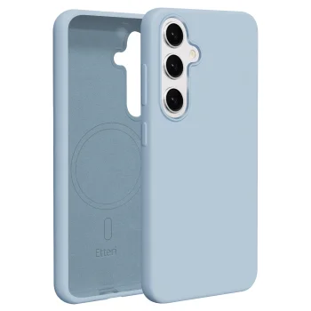 Etteri Silicone Mag Case for Samsung Galaxy S25, Light Blue