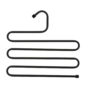 Multi-Layer Trousers Hanger for 5 Pairs AG17B, Black