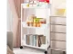 Mobile Storage Cart on Wheels, 3 Tiers, White