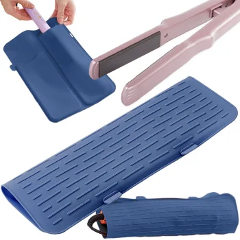 Silicone Heat Resistant Case and Mat for Hair Straightener 24509