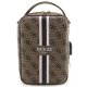 Guess 4G Printed Stripes Accessory Organizer Bag, Brown