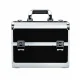 Aluminum Cosmetic Case CA34B Silver-Black