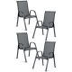 Sofotel SO-980 Set of 4 Outdoor Textilene Garden Chairs
