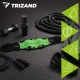Trizand Neoprene Slimming Belt 120x24 cm, Black/Green